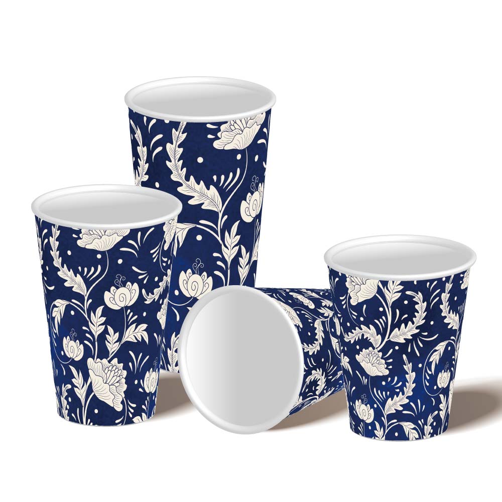 8oz single wall paper cup art series cups