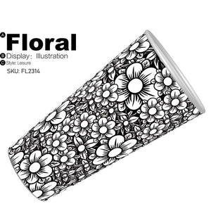 8oz single wall paper cup art series cups